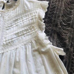 Zara Tops - Zara Embroidered Blouse white!! Zara Tops - Zara Embroidered Blouse white!!